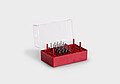 MicroBox MB 50: envase individual de alta calidad para 50 microherramientas, fresas y brocas.