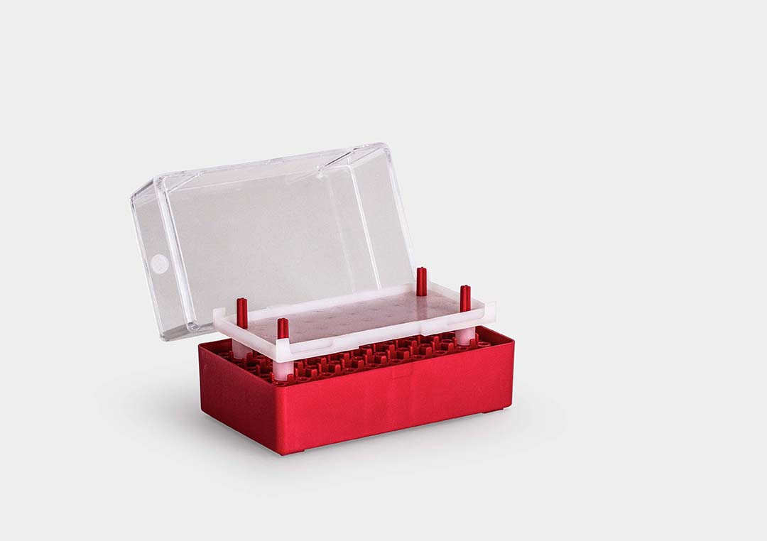 MicroBox MB 50: envase individual de alta calidad para 50 microherramientas, fresas y brocas.